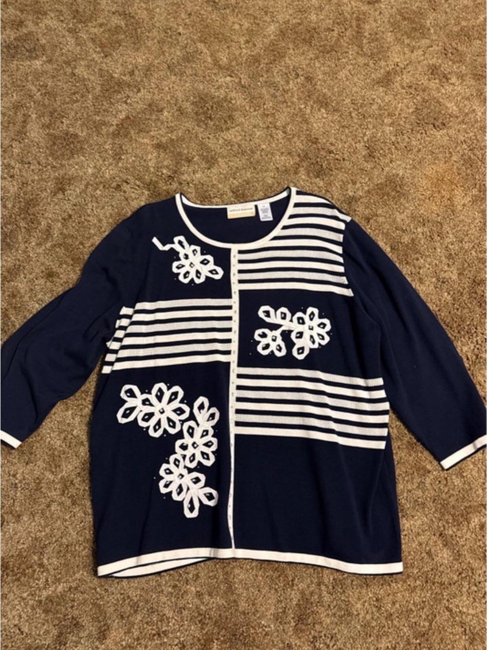Alfred Dunner Knit Top Size2X